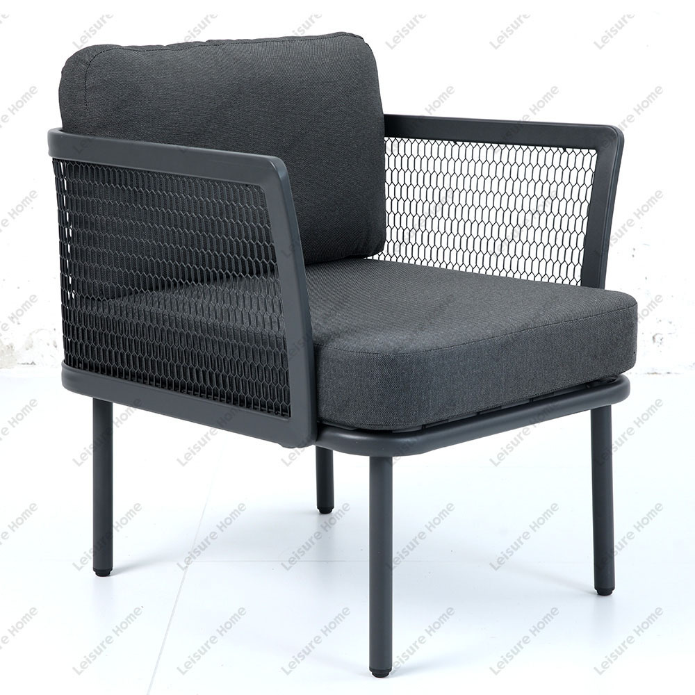 Top Quality Outdoor Sofa Set Grey Villa Hotel Outdoor Furniture Set Modern Aluminum Metal Outdoor Patio Furniture Set