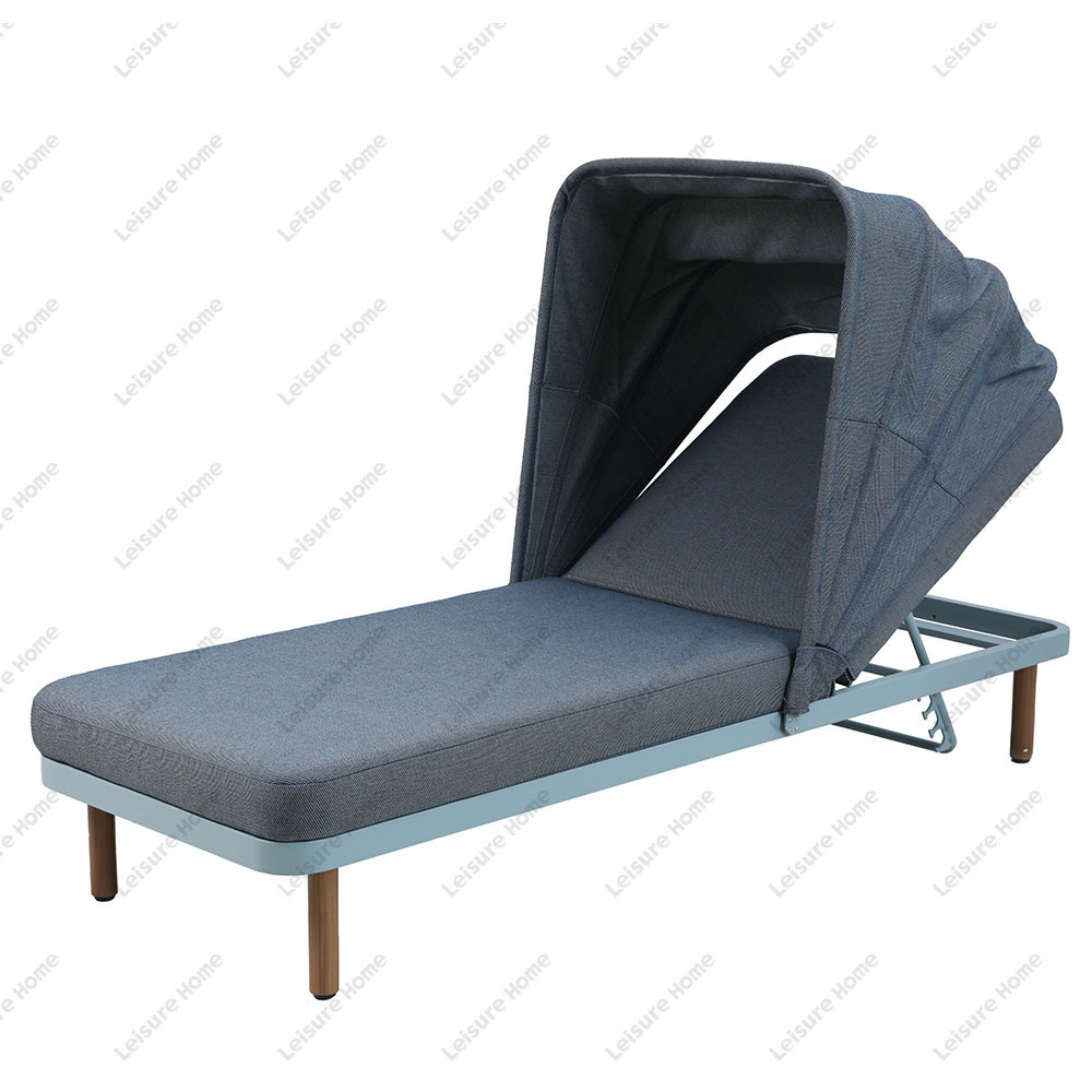 Outdoor Hotel Aluminum Pool Chaise Lounge Swimming Pool White Lounge Chair Relaxing Sunshade Flat Lying Pool Side Lounge Chairs