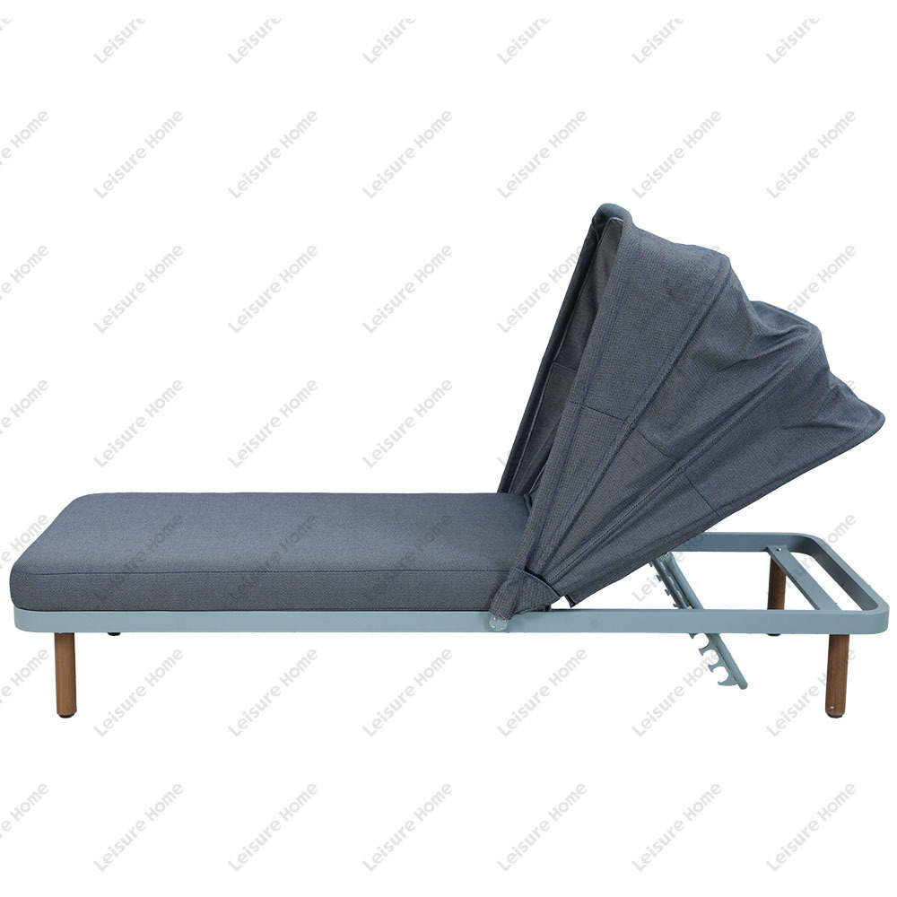 Outdoor Hotel Aluminum Pool Chaise Lounge Swimming Pool White Lounge Chair Relaxing Sunshade Flat Lying Pool Side Lounge Chairs