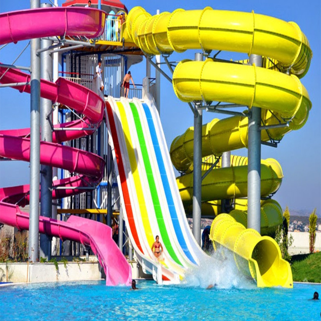 customized fiberglass pool slide for children and adult spiral fiberglass pool slides