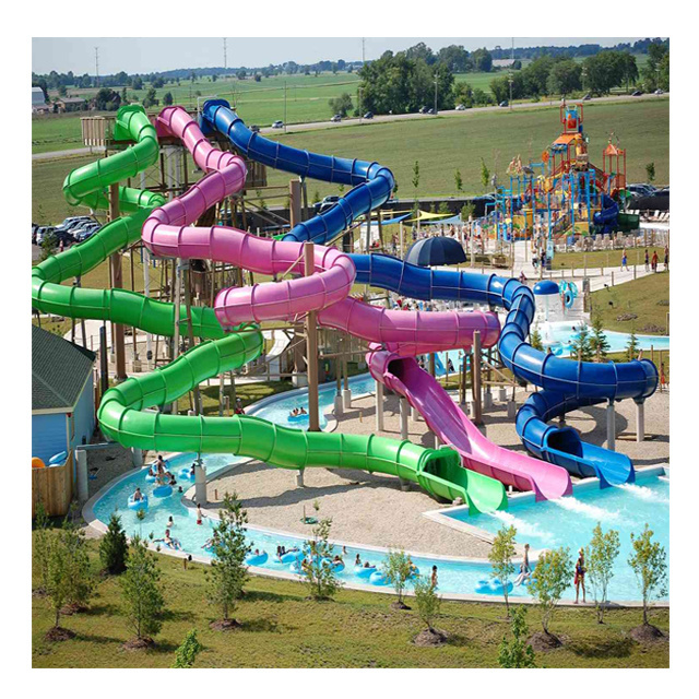 customized fiberglass pool slide for children and adult spiral fiberglass pool slides