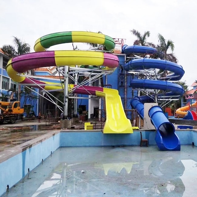 toboggan aqua park equipment water park slides spiral water slide