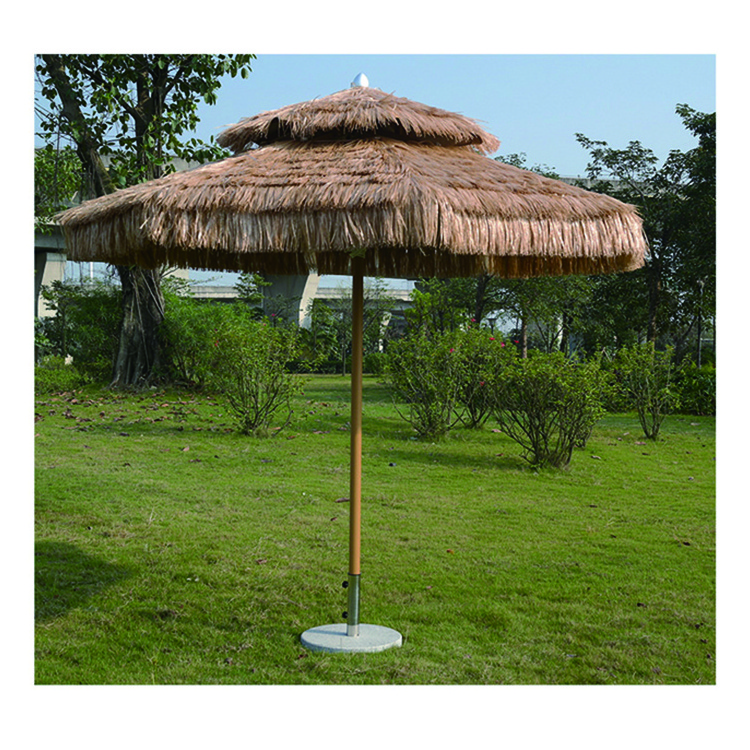 Custom high quality maldives straw simulation thatch palm beach umbrellas