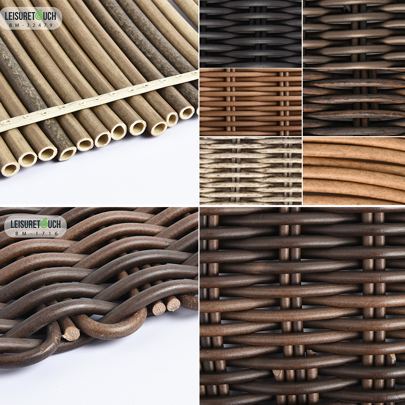 LTR Recycled PE Weaving Plastic Rattan weaving Outdoor material round shyntetic rattan for Chaise Lounge Swing Chair