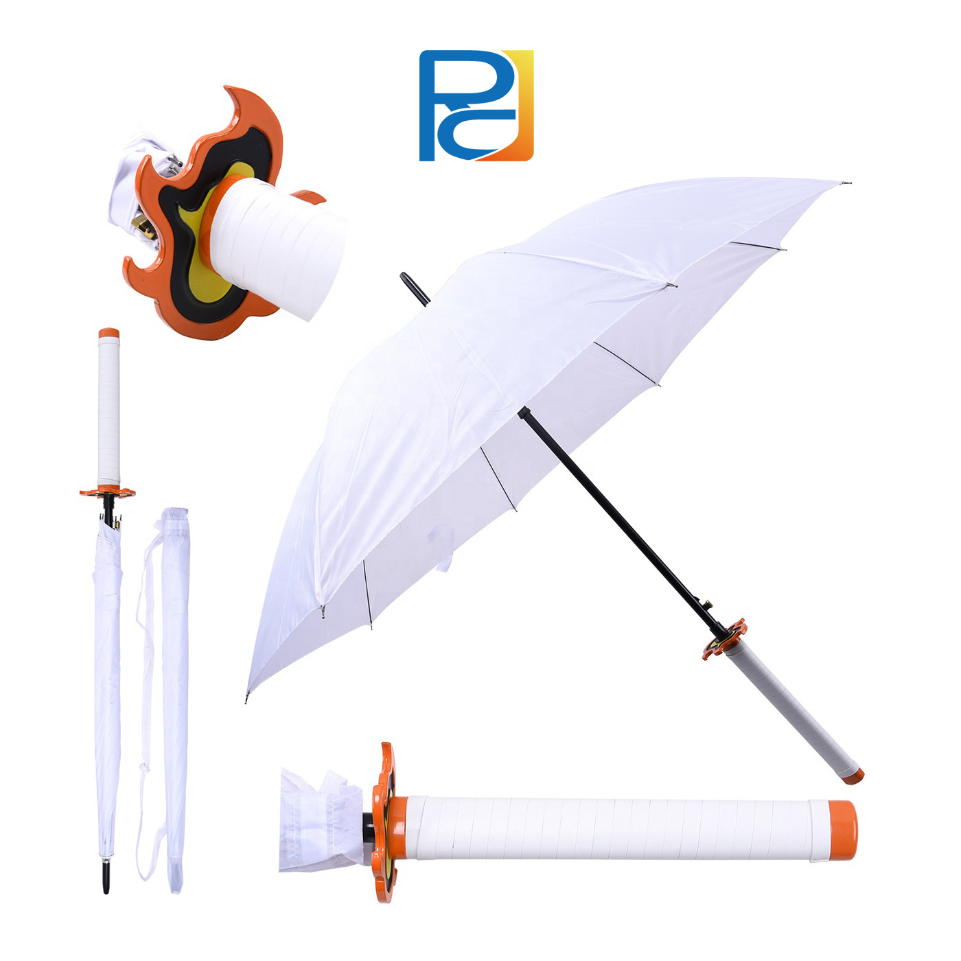 Demon Slayer Rengoku Kyoujurou Anime Umbrella for cosplay