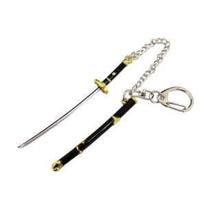 2024 Latest Custom Metal Quality Yubashiri 9cm MINI Sword Keychain For Bag Ornament