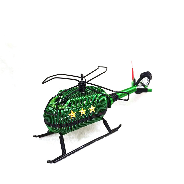 Excellent Handicrafts Creative Aluminium Wire diy crafts helicopter airplane model aircraft