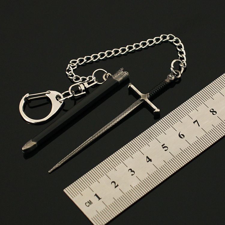 Wholesale Custom High Quality Mini Direwolf Sword Keychain From Game of Thrones