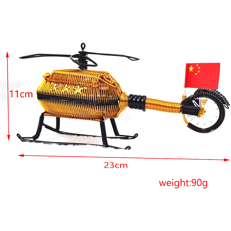 Excellent Handicrafts Creative Aluminium Wire diy crafts helicopter airplane model aircraft