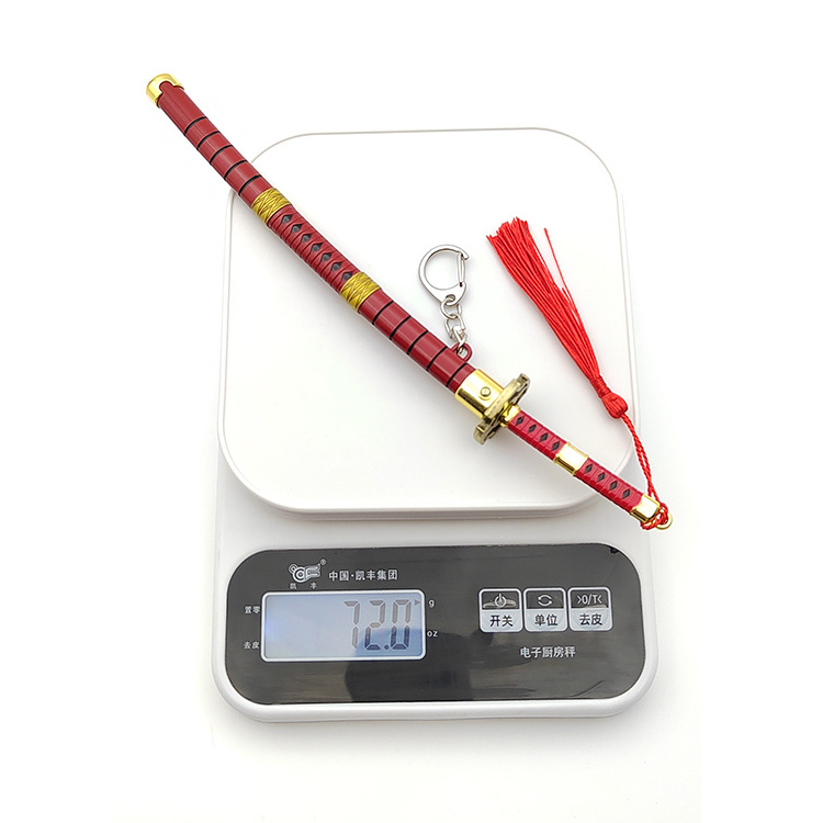 Wholesale San dai Kitetsu Custom Metal Pop Up MINI Katana Keychain From One Piece