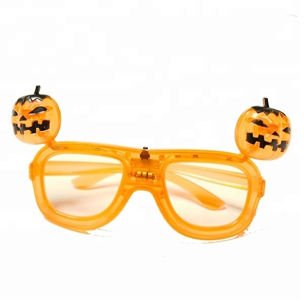 Halloween eyeGlasses pumpkin orange color led Halloween glasses frame for party Halloween