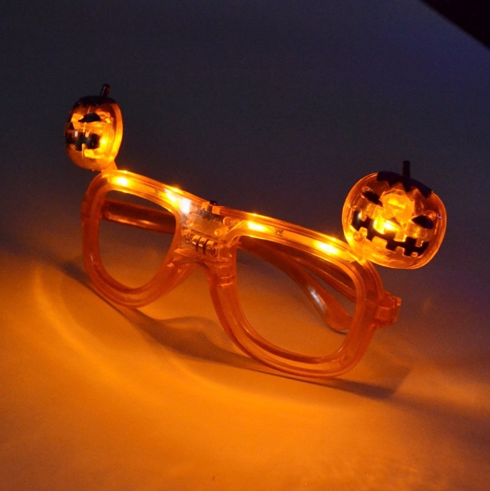 Halloween eyeGlasses pumpkin orange color led Halloween glasses frame for party Halloween