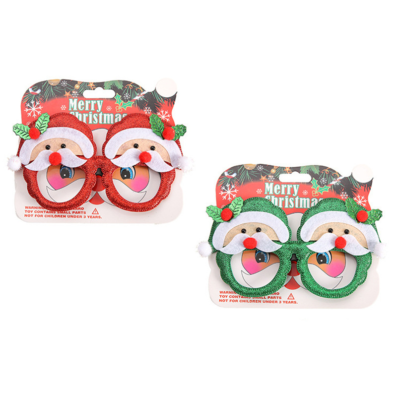 Santa Christmas hat Glasses Christmas 4 color gift for party Christmas