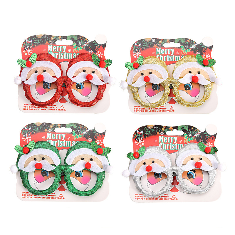 Santa Christmas hat Glasses Christmas 4 color gift for party Christmas