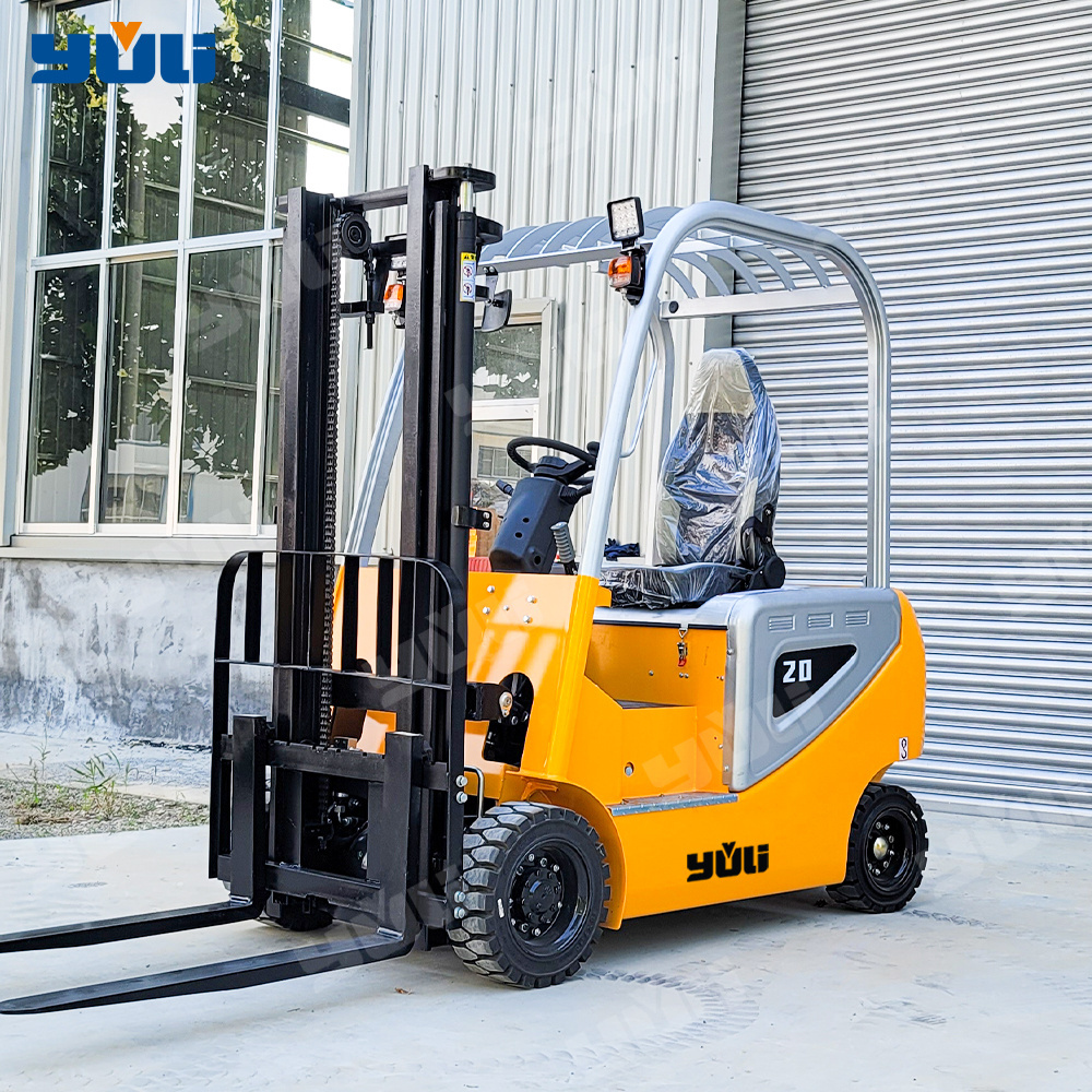 Yuli Wholesale  4 wheel 3m hydraulic truck retractable  1.5ton 2 ton small portable battery electric forklift