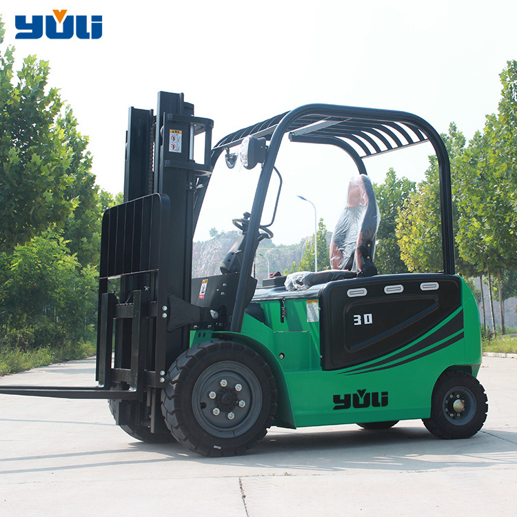 China brand Yuli small mini electric forklift  3ton electric warehouse forklift for sale