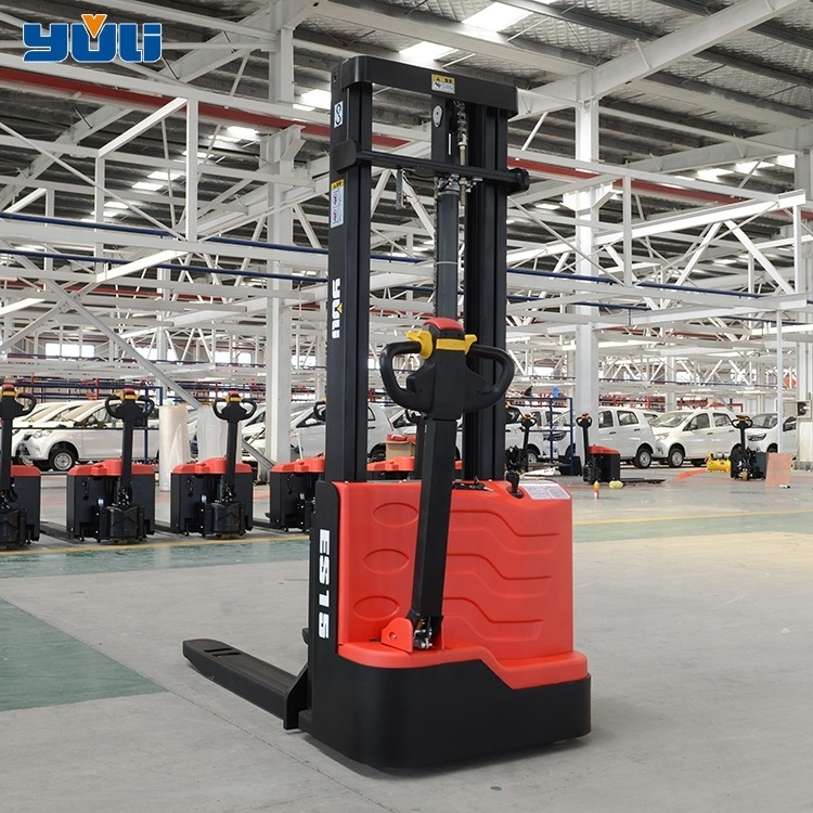 electric forklift warehouse automatic stacker 1 ton 1.2 ton 1.5 ton electric pallet stacker with 3m 3.5m lifting height