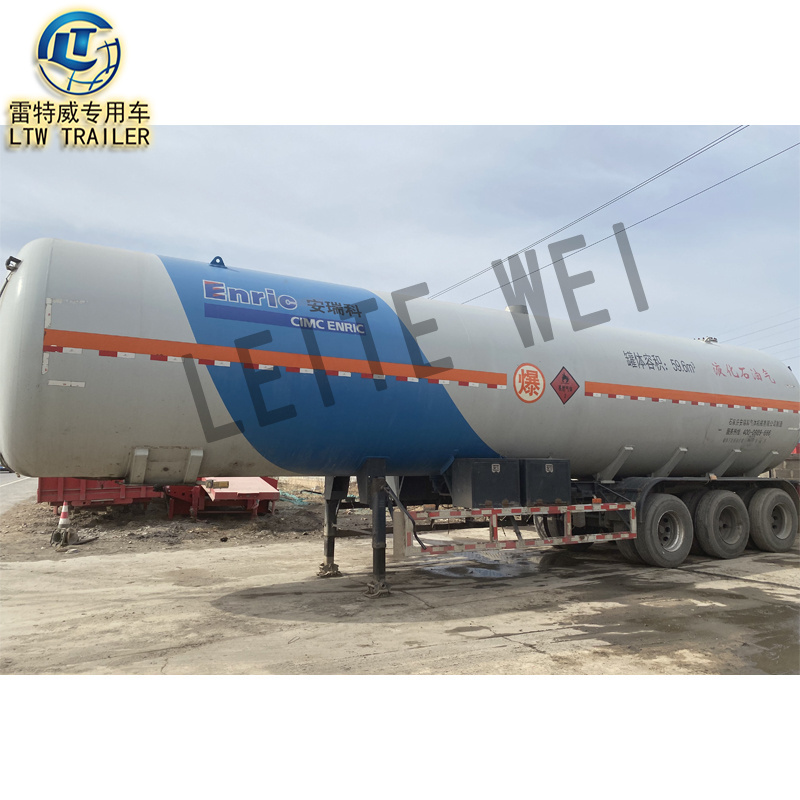 Cheap price used LPG CNG tanker 40000 Liters storage tanker gas Transport Tank Traile for sale