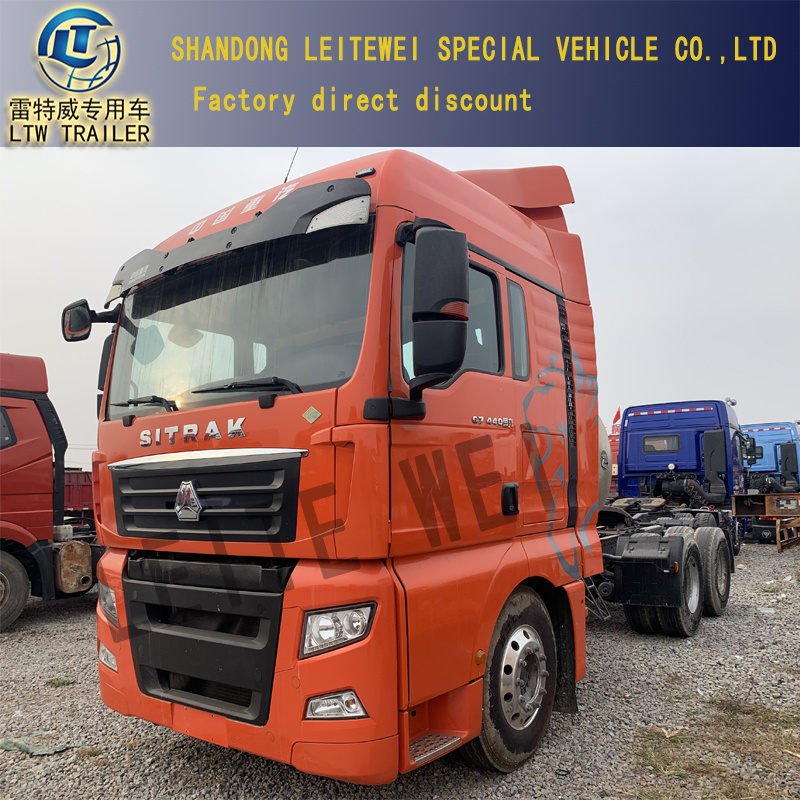 Used SINOTRUK Man Technology SITRAK C7H 2018 2019 6X4 4*2 460hp CNG Tractor Truck in Uzbekistan