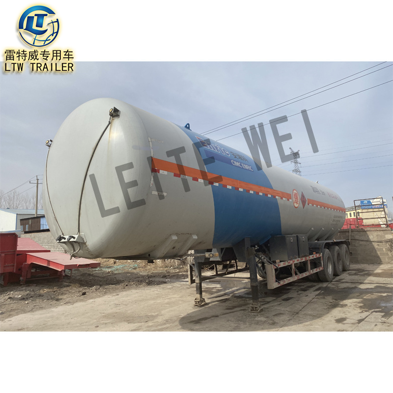 Cheap price used LPG CNG tanker 40000 Liters storage tanker gas Transport Tank Traile for sale