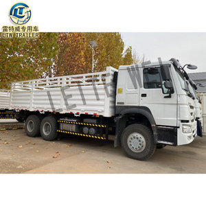 second hand sino Howo 6*4 10wheel 20ton used 375hp LHD RHD high fence cargo box truck for sale