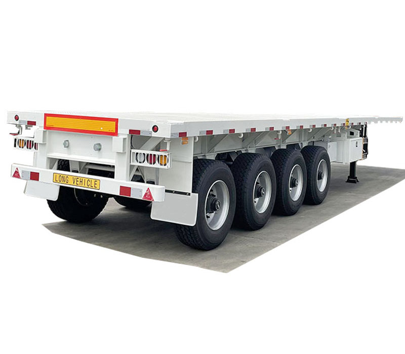 3 4 Axle Forty Trailers 50 Tons 60ton 20FT 40FT 48FT 53 Foot Container Chassis Flatbed Semi Trucks Trailer For Sale