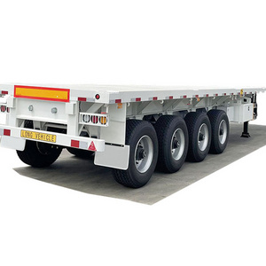 3 4 Axle Forty Trailers 50 Tons 60ton 20FT 40FT 48FT 53 Foot Container Chassis Flatbed Semi Trucks Trailer For Sale