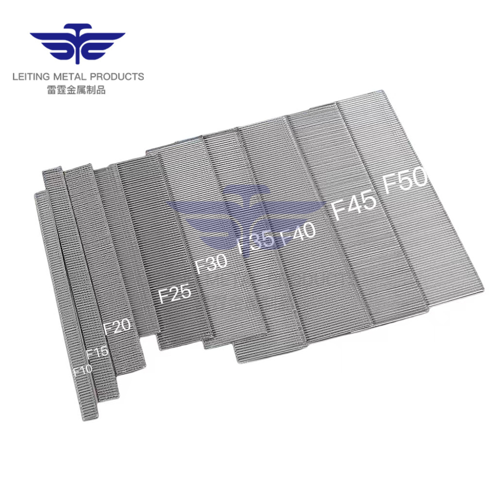 Leiting metal 304 Stainless Steel 18Ga brad pins F series staples bulk wire nails F10 F15 F20 F25 F30