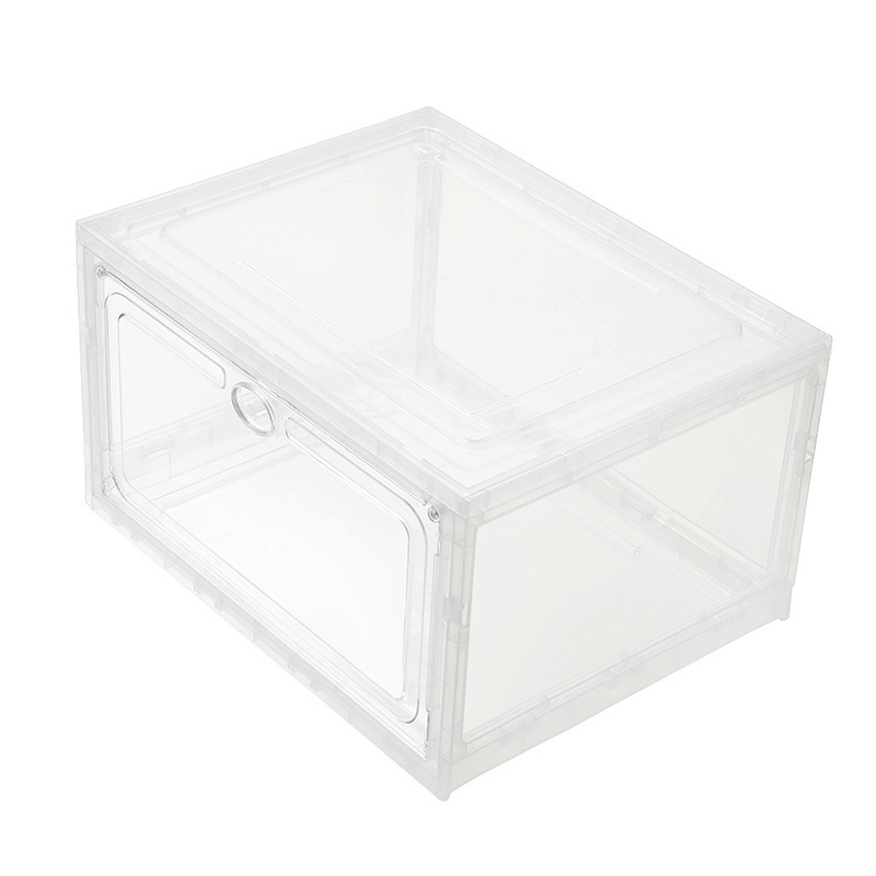 Shoe Organizer Storage Boxes for Closet, Fit Size 11, Clear Plastic Stackable Sneaker Containers Bins with Lids,