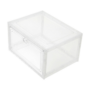 Shoe Organizer Storage Boxes for Closet, Fit Size 11, Clear Plastic Stackable Sneaker Containers Bins with Lids,