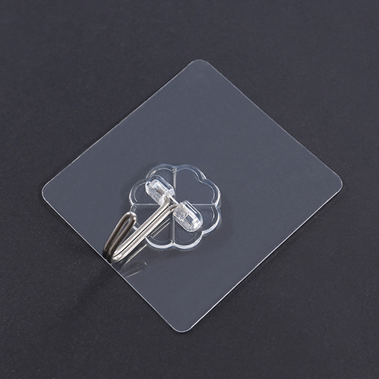 Double Sided Adhesive Wall Hooks Clear Sticking Hook Self Adhesive Hooks Without Punching Waterproof No Trace Scratch