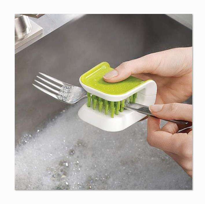 Foldable Double Side Plate Cleaning Sponge Bendable Dish Cooktop Pot Washing Brushes Kitchen Replaceable Cleaning Brush