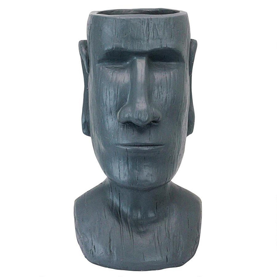 Easter Island Massive Megalith  Resin Moai Head Planter Statue