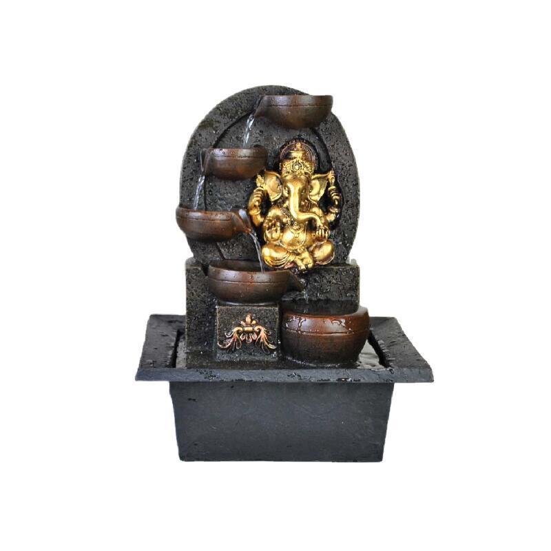 Resin Ganesh Waterfall Features Fountain Elephant God Indoor Water Fountain Hindu Gods Water Fountain