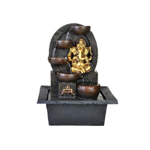 Resin Ganesh Waterfall Features Fountain Elephant God Indoor Water Fountain Hindu Gods Water Fountain