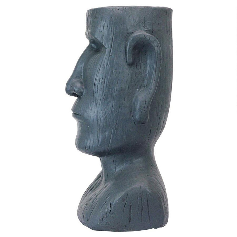 Easter Island Massive Megalith  Resin Moai Head Planter Statue