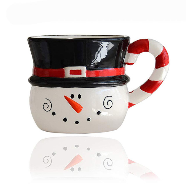 Funny 3D Ceramic Christmas Mug Snowman Coffee Mug milk cup drink mug for kids children friends gift X-mas presents