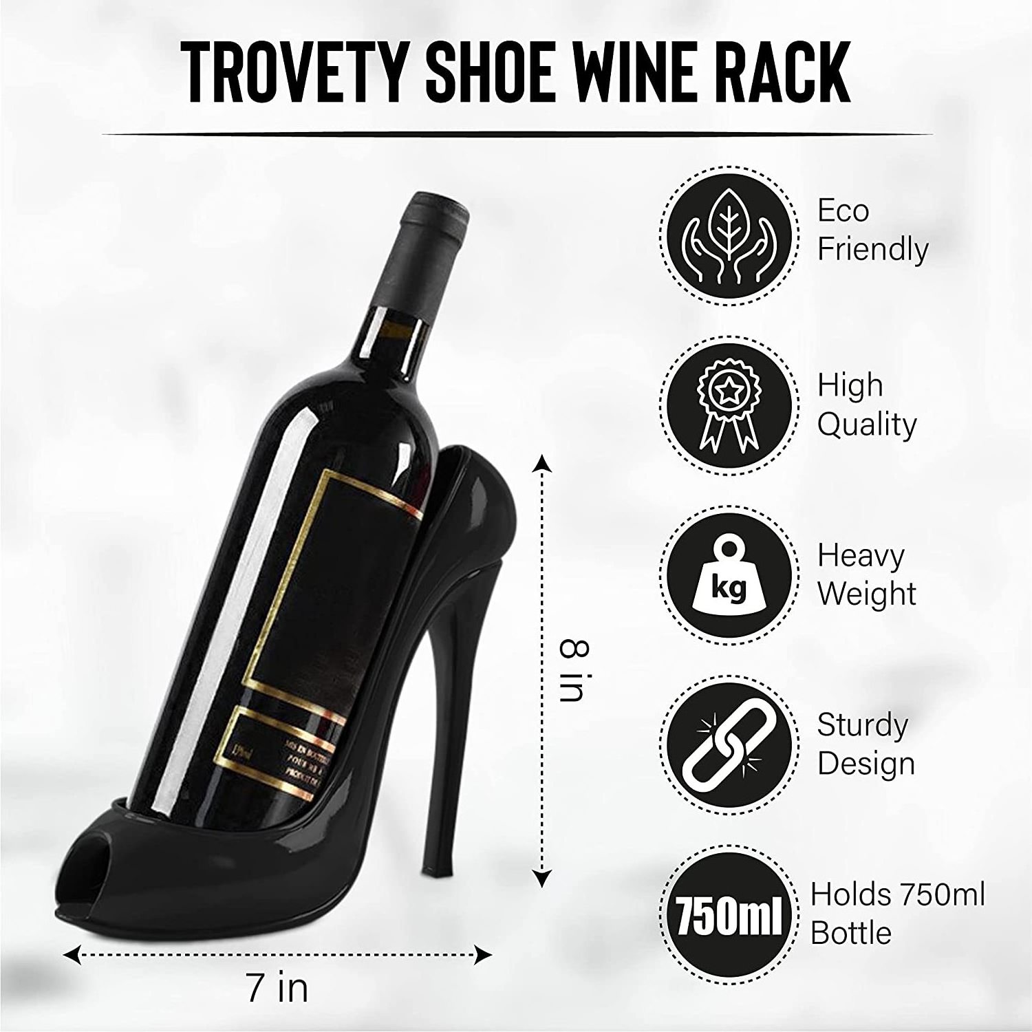 High Heel Shoe Resin Wine Bottle Holder