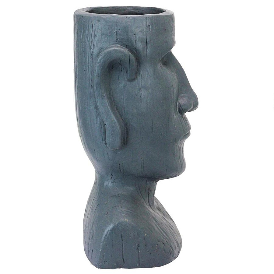 Easter Island Massive Megalith  Resin Moai Head Planter Statue