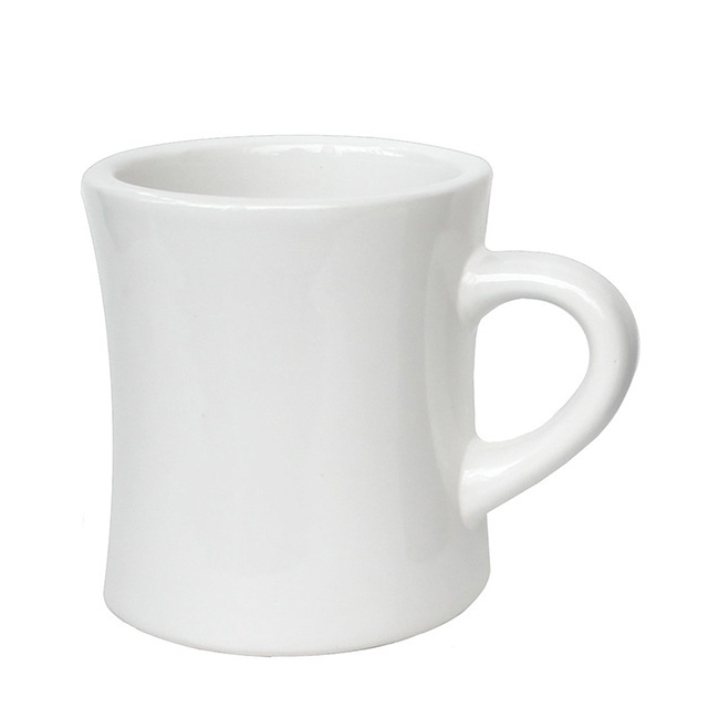 Simple White Heavy Diner Mug Custom Ceramic Coffee Mug