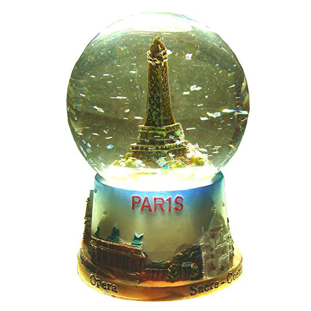 France Souvenirs Resin Eiffel Tower Snowball For Home Decor