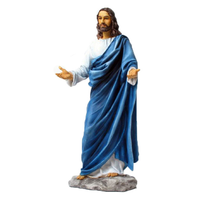 Resin Welcoming Jesus Hand Painted Pendant Religious Statue Wholesale