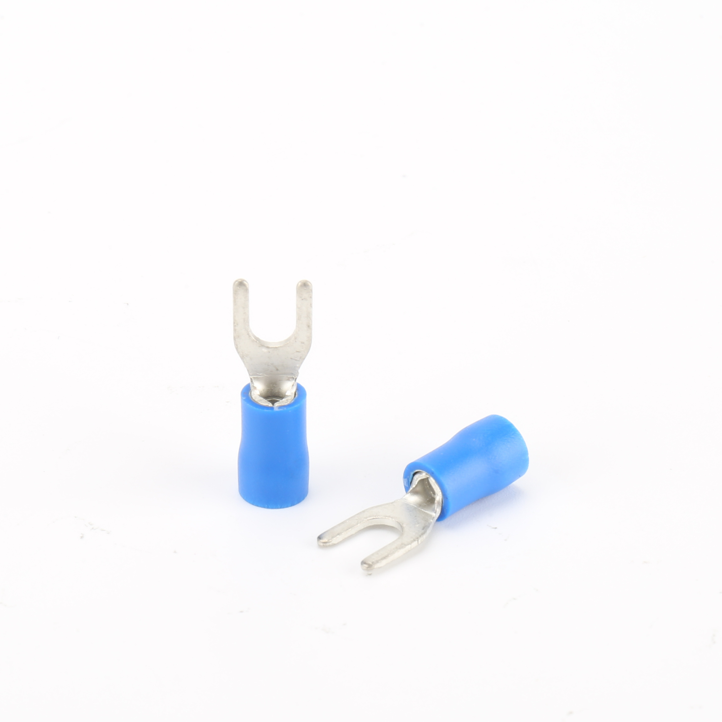 LEXT PVC Copper Electrical Fork Cable Lug Terminals Spade Double Crimped Insulated Terminals Connector