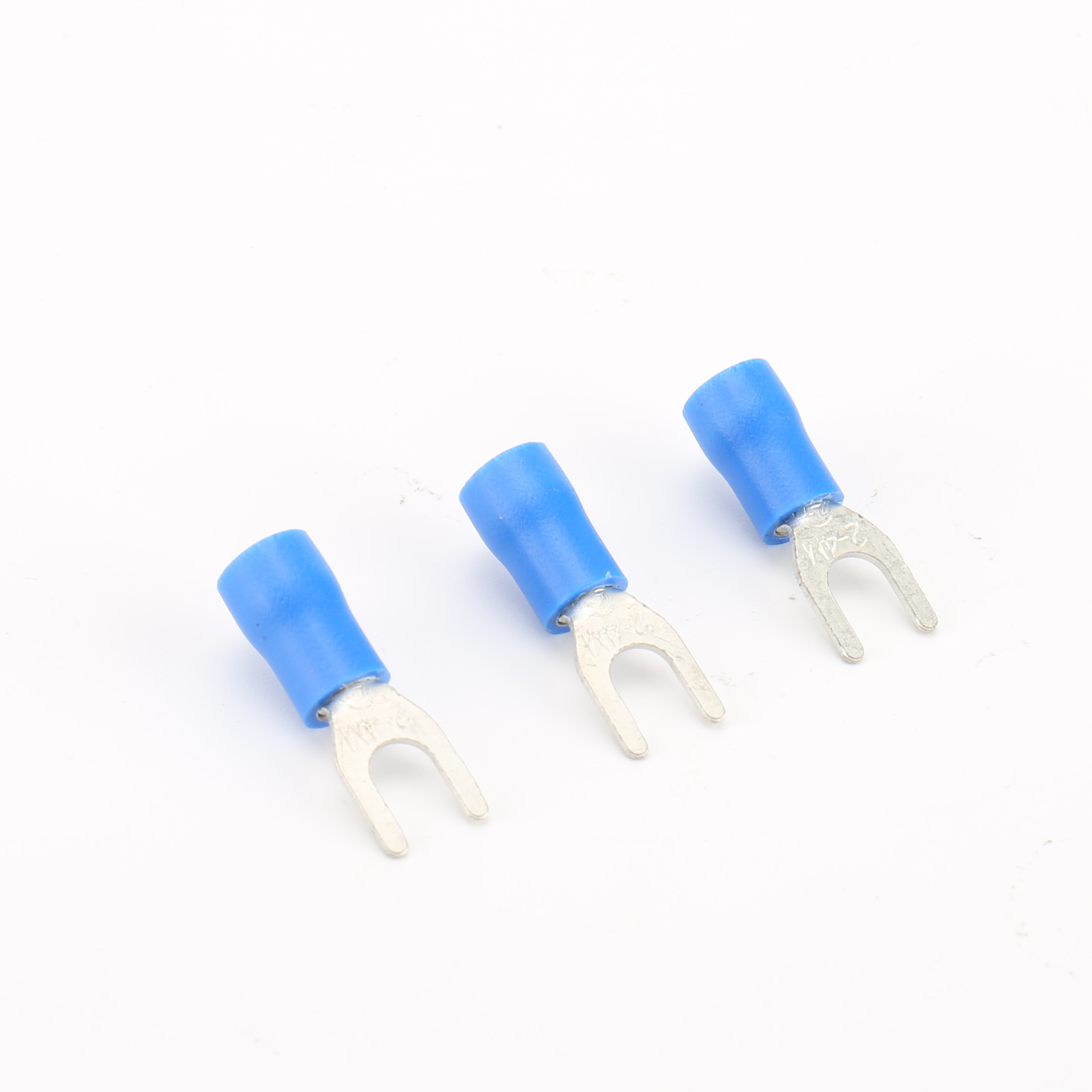 LEXT PVC Copper Electrical Fork Cable Lug Terminals Spade Double Crimped Insulated Terminals Connector