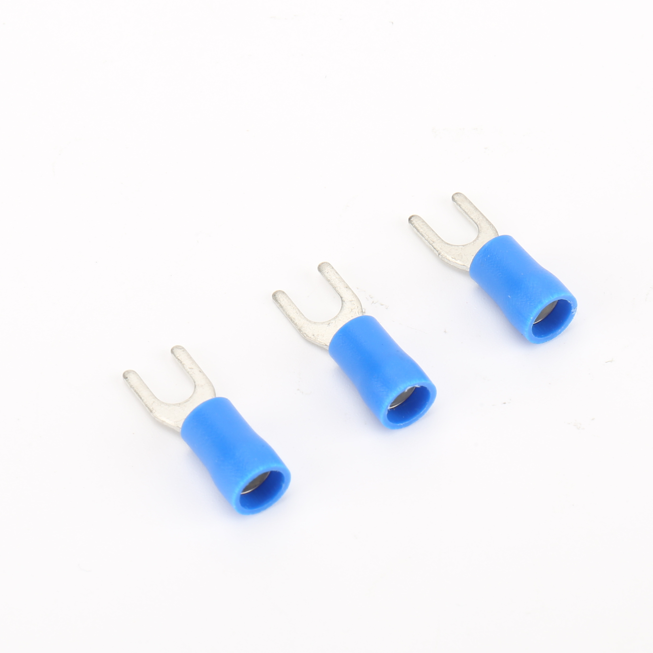 LEXT PVC Copper Electrical Fork Cable Lug Terminals Spade Double Crimped Insulated Terminals Connector