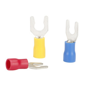 SV Series Y TYPE Insulated Crimp Terminal Wire Cord End Spade Terminal Connector Fork Copper/brass Crimp Insulated Terminals