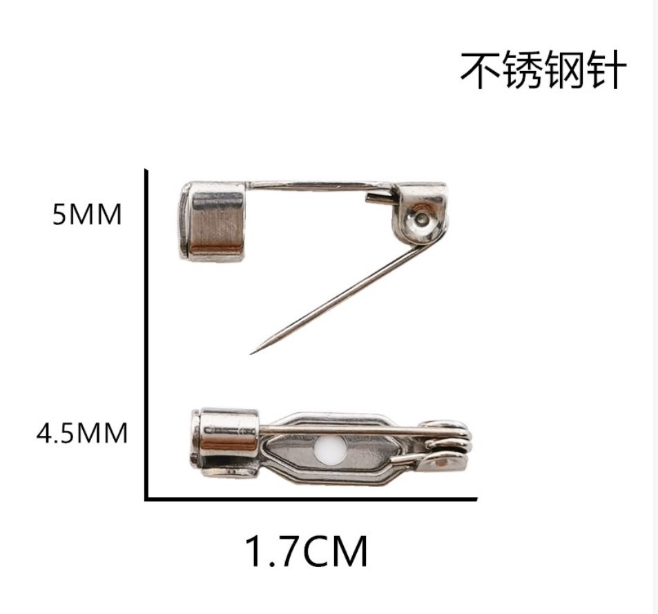 Factory wholesale high-quality clothing pin 304 stainless steel safety brooch parts suitable for DIY jewelry production