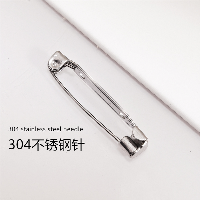 Factory wholesale high-quality clothing pin 304 stainless steel safety brooch parts suitable for DIY jewelry production