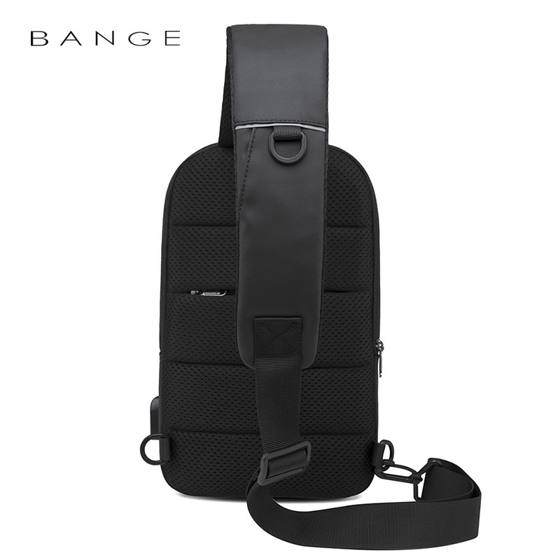 2019 factory new cheap nylon chain small shoulder waterproof sling chest bag transparent korean leather mini men sling bag