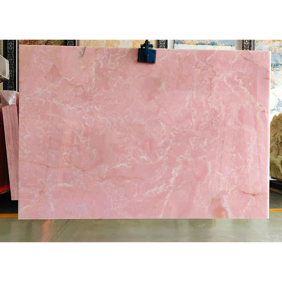 Free sample pink onyx marble price polished onyx large slab wall tiles floor tiles countertop decoration